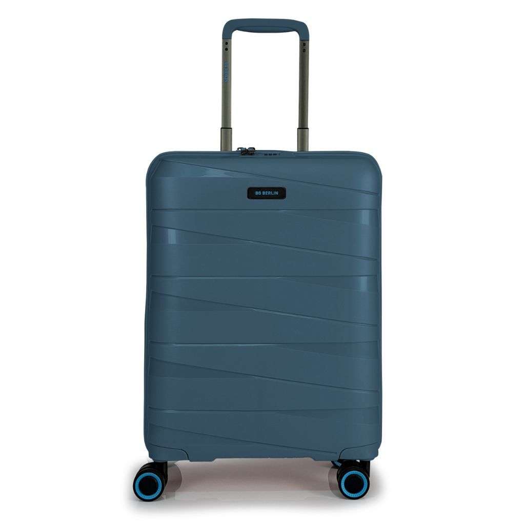 Bg berlin ted spinner oxford blue carry on small front